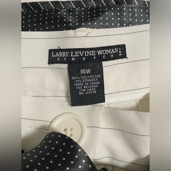 Larry Levine Striped Stretch Dress Pants - Picture 6 of 9